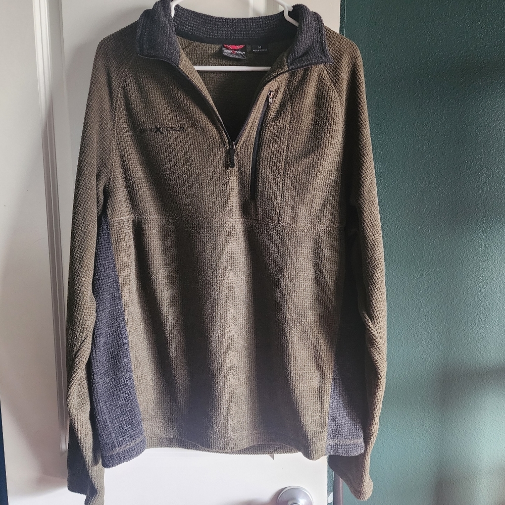 ZeroXposur brand olive spruce 3/4 zip